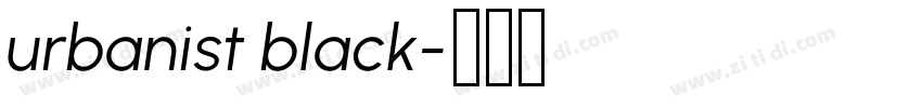 urbanist black字体转换